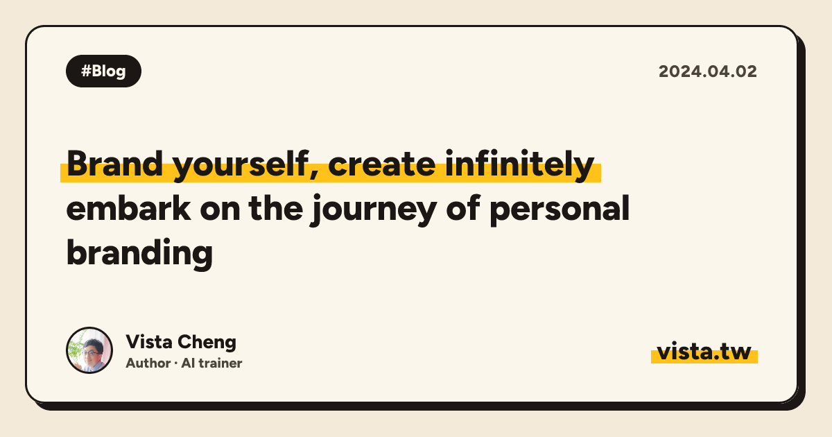 Brand yourself, create infinitely: embark on the journey of personal branding