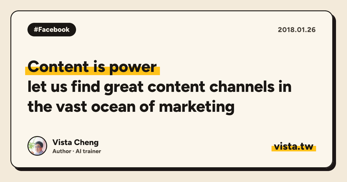 Content is power: let us find great content channels in the vast ocean of marketing
