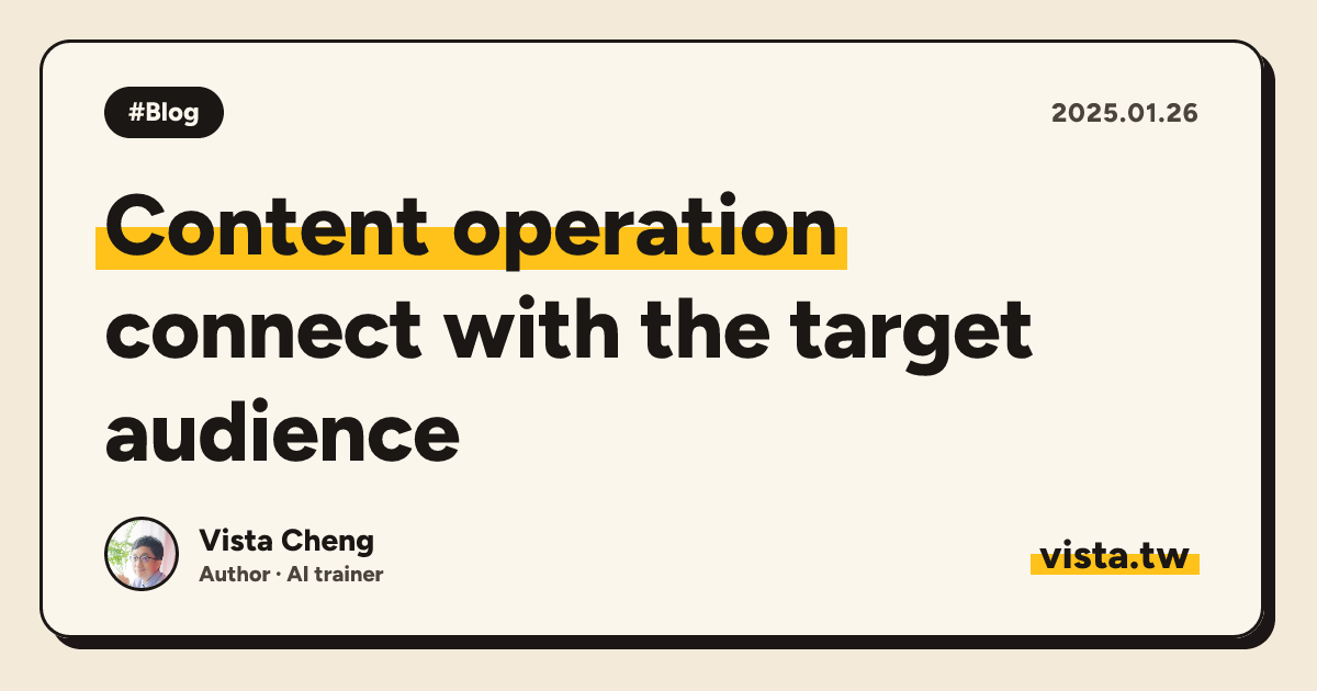 Content operation: connect with the target audience