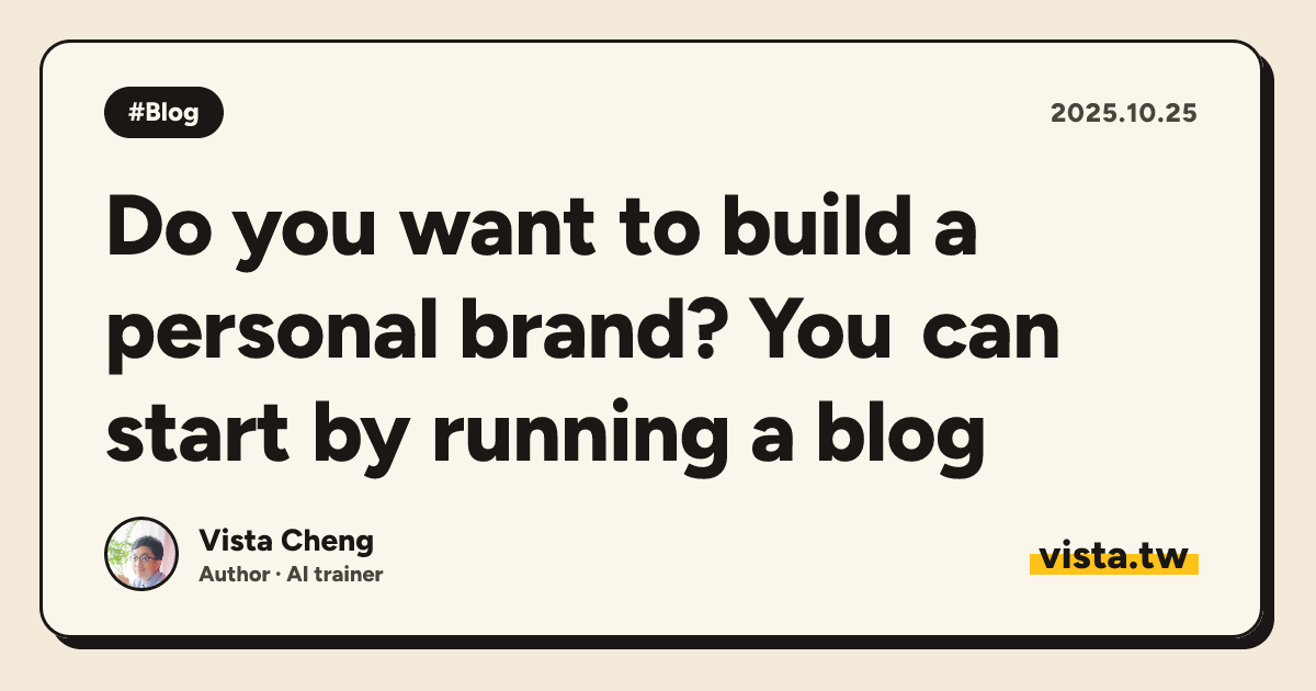 Do you want to build a personal brand? You can start by running a blog