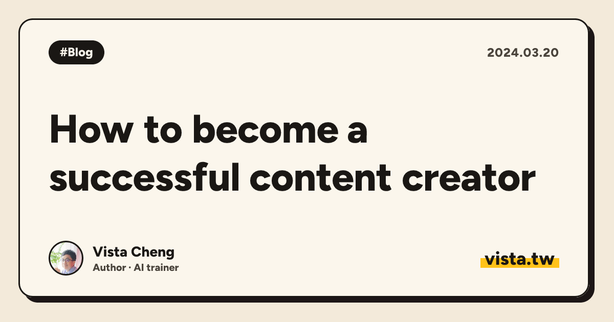 How to become a successful content creator