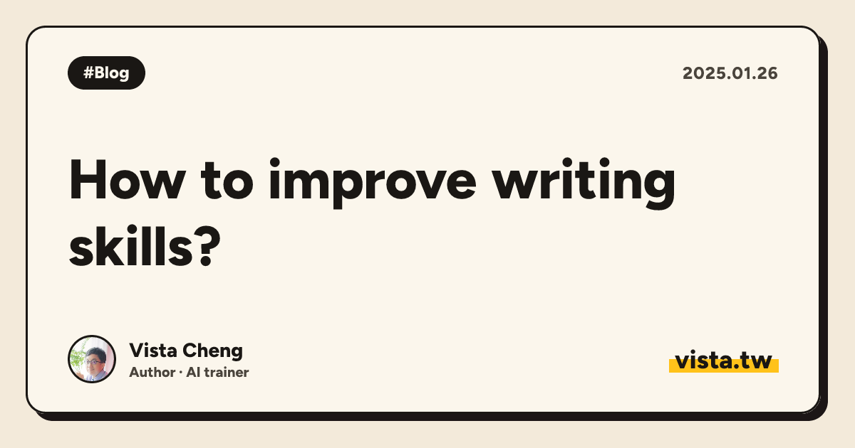 How to improve writing skills?