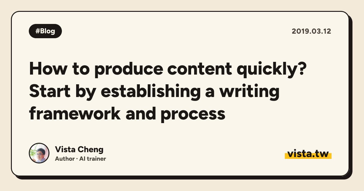 How to produce content quickly? Start by establishing a writing framework and process