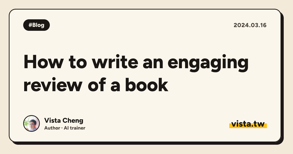 How to write an engaging review of a book