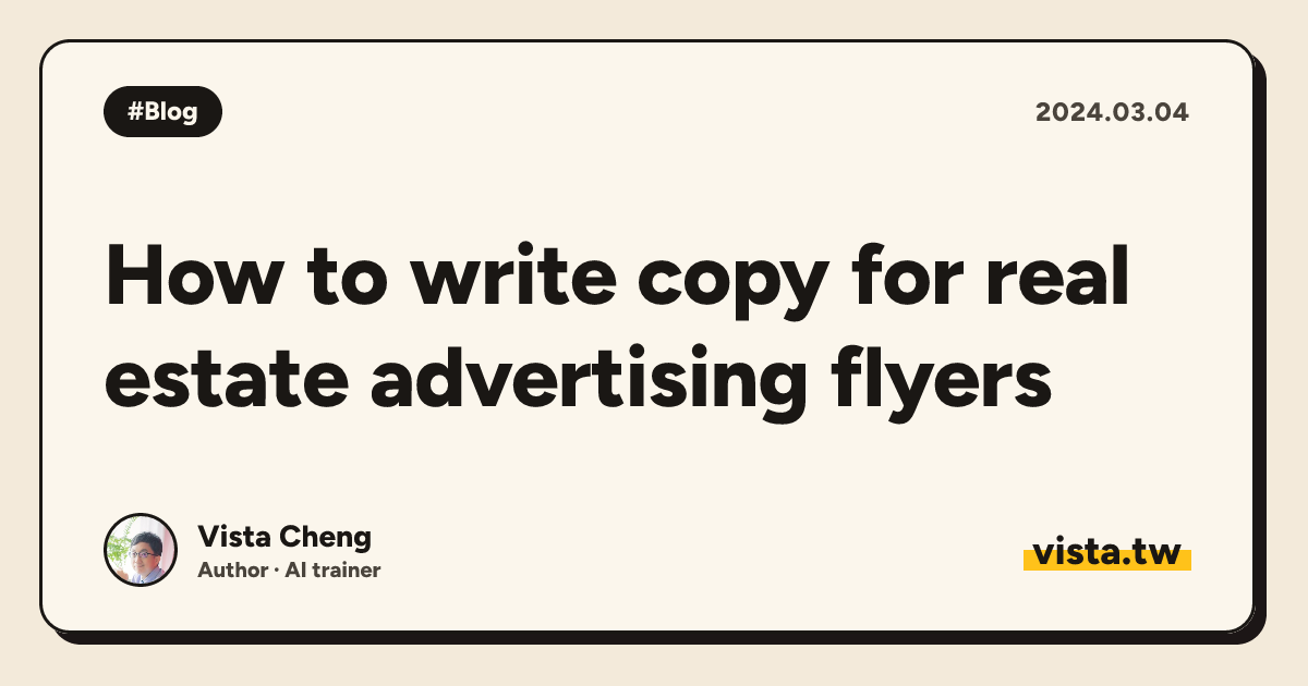 How to write copy for real estate advertising flyers