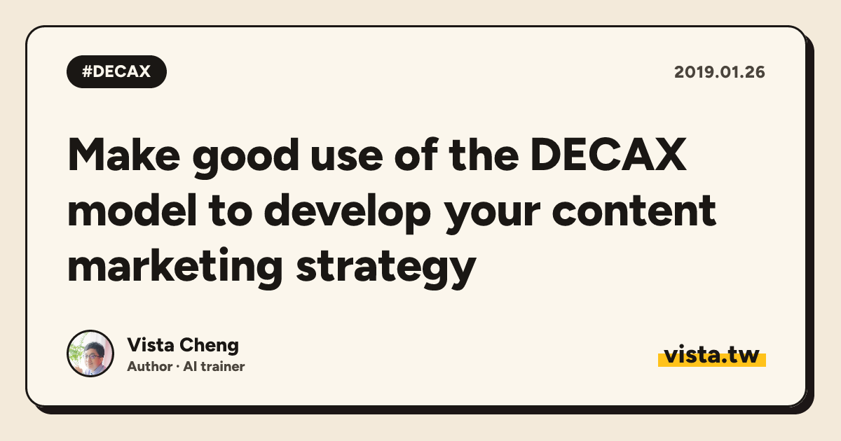 Make good use of the DECAX model to develop your content marketing strategy