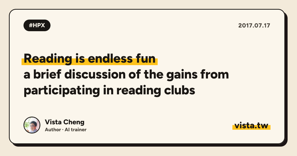 Reading is endless fun: a brief discussion of the gains from participating in reading clubs