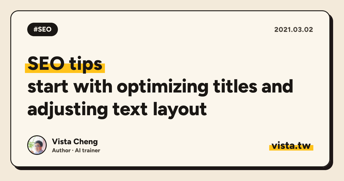 SEO tips: start with optimizing titles and adjusting text layout