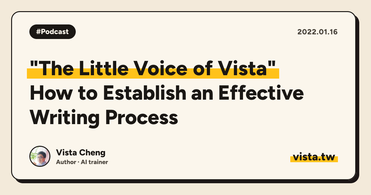 "The Little Voice of Vista": How to Establish an Effective Writing Process
