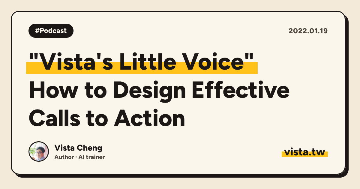 "Vista's Little Voice": How to Design Effective Calls to Action