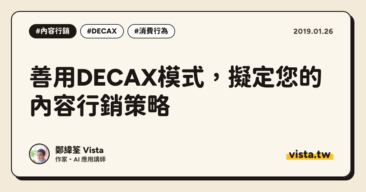 善用DECAX模式，擬定您的內容行銷策略